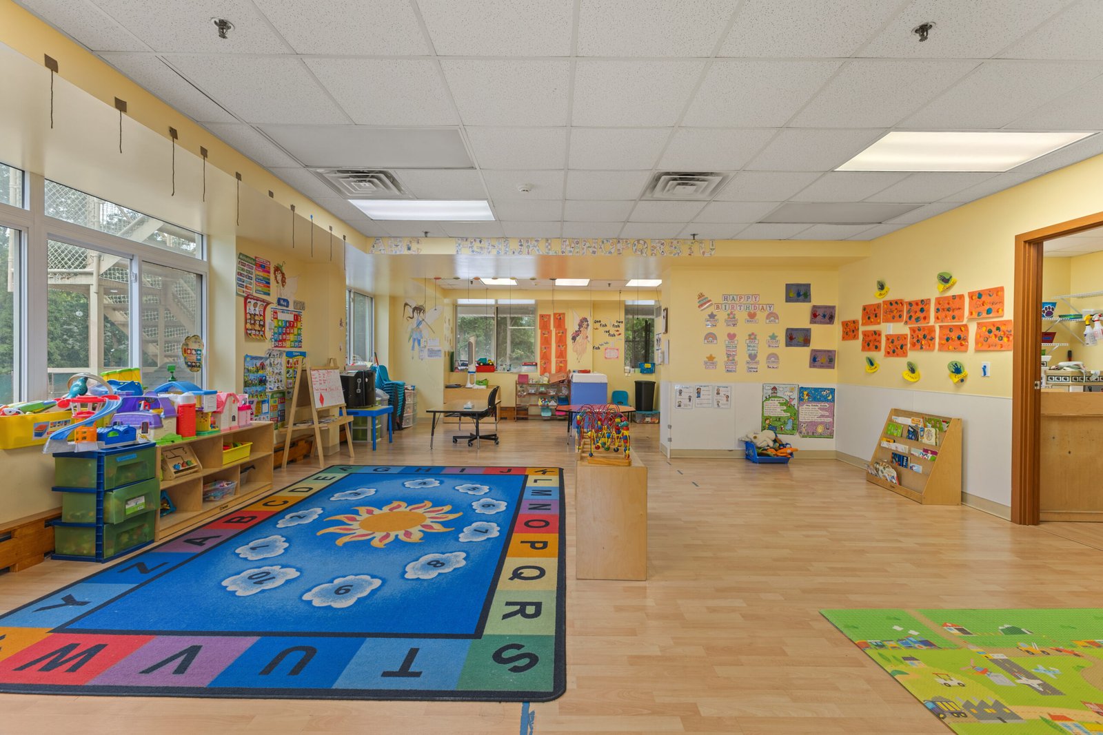 Room for older toddlers with toys and activities